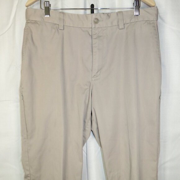 5.11 Tactical Dress Pants Cotton Khaki Canvas Men's 36Wx35I Khaki Side Zip - Picture 1 of 14